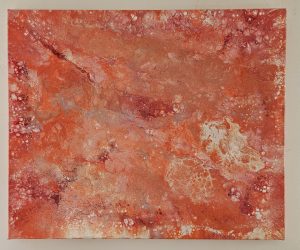 Über Mich convulsion of flame 60x50 (with glitter)